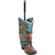 Turquoise Boot Toilet Brush Holder