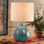 Turquoise Teardrop Accent Lamp