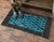 Turquoise Dyed Cowhide Rug