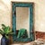 Turquoise Old Ranch Mirror with Hooks