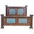 Turquoise Patina Copper Bed - King