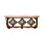 Turquoise Stone 20 Inch Pine Hook Shelf