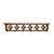 Turquoise Stone 42 Inch Pine Hook Shelf