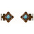 Turquoise Stone Rod Brackets - Set of 2