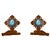 Turquoise Stone Tie Backs - Set of 2