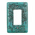 Turquoise Tooled Leather Single Rocker Cover