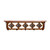 Unakite Stone 34 Inch Pine Hook Shelf