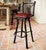 Coronado Iron Counter Stool with Back - Antique Red - Set of 3