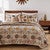 Western Medallions 4pc Bonus Quilt Bed Set - Twin