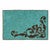 Western Scroll Turquoise Bath Rug