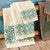 Western Scroll Turquoise Towel Set - Cream