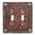 Western Tooled Leather Double Switch Plate - SALE