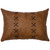 Whiskey Leather & Deerskin Lacing Pillow - Leather Back
