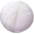 White Round Cowhide Ottoman - 24 Inch