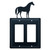 Wrought Iron Horse Double GFI Cover
