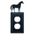 Wrought Iron Horse Single Outlet Cover