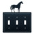 Wrought Iron Horse Triple Switch Cover