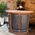 Leather & Steel Bar with Natural Stone Top