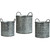 Abilene Galvanized Buckets - Set of 3