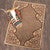 Tooled Leather Scroll & Weave Rug - 5 x 8