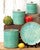 Turquoise Sky Ceramic Canisters - Set of 3 - OVERSTOCK