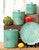 Turquoise Sky Ceramic Canisters - Set of 3