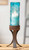 Turquoise Valley Glass Pillar Candle Holder - Medium