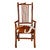 Yellowstone Gallatin Valley Spindle Arm Chair - Cowhide Seat