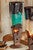 Triangle Glass Table Lamp - Turquoise