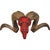 Beaded Ouachita Skull - Red
