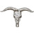 Polished Pewter Cow Skull