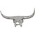 Polished Pewter Cow Skull
