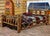Cascade Bed with Laser Engraved Bronc Design - King