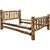 Cascade Bed with Laser Engraved Bronc Design - Twin