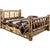 Cascade Storage Bed with Laser Engraved Wolf Design - Queen