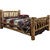 Cascade Bed with Laser Engraved Wolf Design - Twin