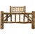 Cascade Bed with Laser Engraved Wolf Design - Twin