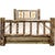Cascade Storage Bed with Laser Engraved Wolf Design - Cal. King