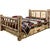 Cascade Storage Bed with Laser Engraved Wolf Design - Full