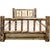 Cascade Storage Bed with Laser Engraved Wolf Design - Full