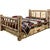 Cascade Storage Bed with Laser Engraved Wolf Design - King