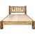 Cascade Platform Bed with Laser Engraved Bronc Design - Queen