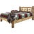 Cascade Platform Bed with Laser Engraved Bronc Design - Queen