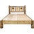 Cascade Platform Bed with Laser Engraved Bronc Design - Cal. King