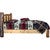 Cascade Platform Bed with Laser Engraved Wolf Design - Queen
