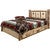 Cascade Platform Storage Bed with Laser Engraved Bronc Design - Twin