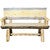 Asheville Outdoor Half Log Bench with Back - 4 Foot