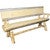 Asheville Outdoor Half Log Bench with Back - 5 Foot
