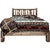 Denver Platform Bed with Engraved Wolves - Queen