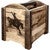 Denver Magazine Rack with Engraved Bronc - Stained & Lacquered